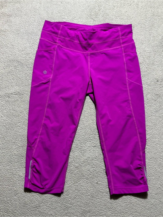 Athleta Pants - Athleta Leggings Womens Small Magenta Cropped Mid Rise Stretch Athleisure Gym